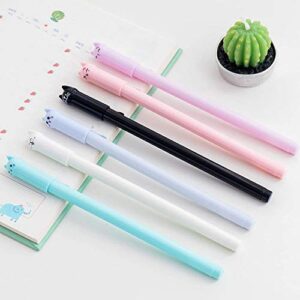 Sencoo 24 Pieces Cute Cat Pen 0.5 mm Gel Pens Black Ball Point Pens School Office Supplies School Birthday Gift