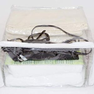 10-Pack Clear Vinyl Storage Bags 9 x 11 x 5 Inch with Zipper and 7.5" Display Pocket