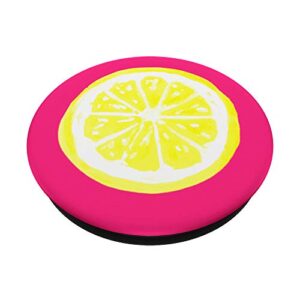 Lemon Slice Yellow on Hot Pink