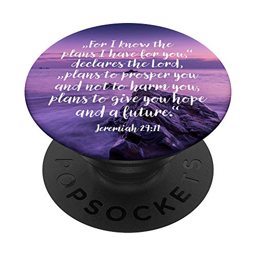 Bible Verse Jeremiah 29 11 Religious Gift Faith Christian PopSockets PopGrip: Swappable Grip for Phones & Tablets