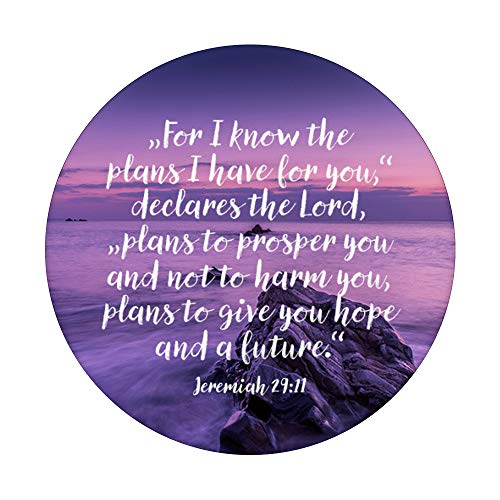 Bible Verse Jeremiah 29 11 Religious Gift Faith Christian PopSockets PopGrip: Swappable Grip for Phones & Tablets