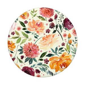 Watercolor Flower Garden Botanical Art PopSockets PopGrip: Swappable Grip for Phones & Tablets