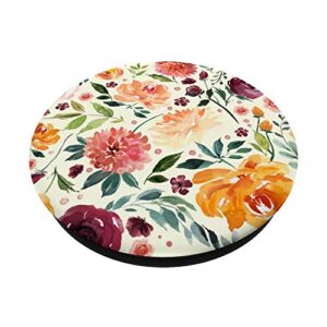 Watercolor Flower Garden Botanical Art PopSockets PopGrip: Swappable Grip for Phones & Tablets