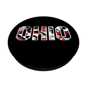 State of Ohio Ohioan Pride Camo Graphic Design PopSockets PopGrip: Swappable Grip for Phones & Tablets