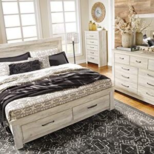 Signature Design by Ashley Bellaby Farmhouse Panel Headboard ONLY, King, Whitewash