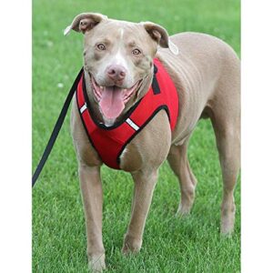 The Worthy Dog Sidekick Padded Harness Red Plaid Pattern With Secure Back Buckle, Adjustable Velcro, and D rings for Leash - Cute, Fashionable, and Comfy Outdoor Walking Vest Accessory - Medium