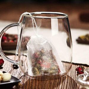 200Pcs Disposable Tea Filter Bags 2.75 x 3.54 inch Tea Infuser Natural Material Drawstring Tea Bag Empty Bags for Loose Tea