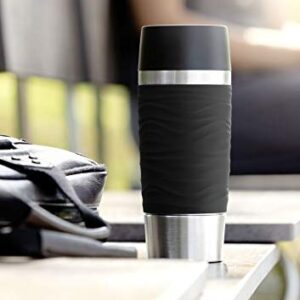 Emsa  Waves Travel Mug Thermos Mug 18/10 Stainless Steel/Black