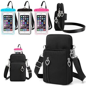 crossbody bags for women, small cross body bag waterproof cell phone wallet mini messenger purses, detachable strap casual over shoulder backpack outdoor classic black purse sling bag for men unisex
