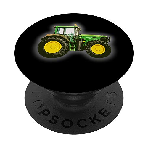 Tractor Farmer Green Bulldozer Farmers funny Gift for Boys PopSockets PopGrip: Swappable Grip for Phones & Tablets