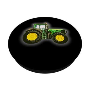 Tractor Farmer Green Bulldozer Farmers funny Gift for Boys PopSockets PopGrip: Swappable Grip for Phones & Tablets