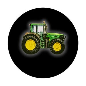 Tractor Farmer Green Bulldozer Farmers funny Gift for Boys PopSockets PopGrip: Swappable Grip for Phones & Tablets