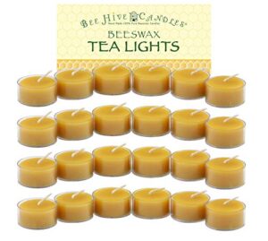 bee hive candles 100% pure beeswax tea light candles (24-case)