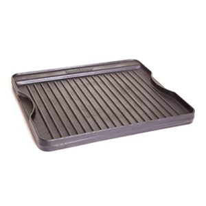 camp chef reversible pre-seasoned cast iron griddle, cooking surface 14 in. x 16