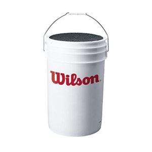 wilson sporting goods ball bucket with lid, white