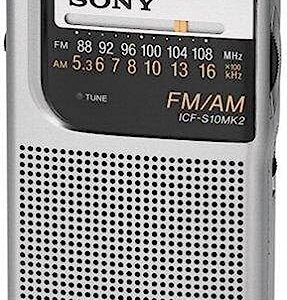 Sony ICF-S10MK2 Pocket AM/FM Radio, Silver