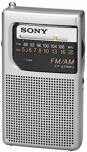 Sony ICF-S10MK2 Pocket AM/FM Radio, Silver