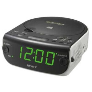 sony icf-cd814 am/fm stereo clock radio with cd player, white (discontinued by manufacturer)