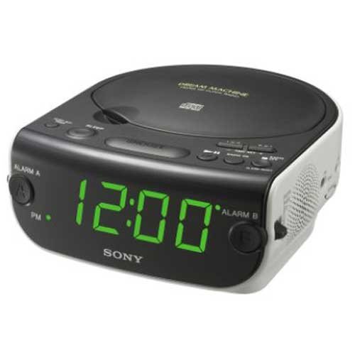 Sony ICF-CD814 AM/FM Stereo Clock Radio with CD Player, White (Discontinued by Manufacturer)