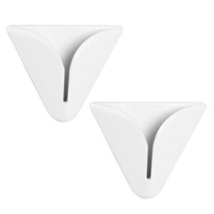 idesign self-adhesive dish towel rack and holder for kitchen and bathroom, pack of 2, measures 1.2" x 4.1" x 6.7", white