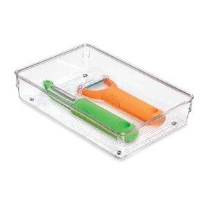 idesign linus bpa-free plastic drawer organizer - 6" x 9" x 2.25", clear
