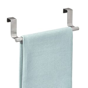 idesign forma metal over the cabinet towel rack for bathroom and kitchen, 9.25" x 2.5" x 2.5", brushed stainless steel