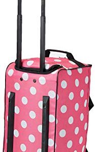 Rockland Rolling Duffel Bag, Pink, 22-Inch