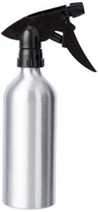 idesign aluminum 12 0z. spray bottle the metro collection, 12 ounce, brushed metal with black nozzle