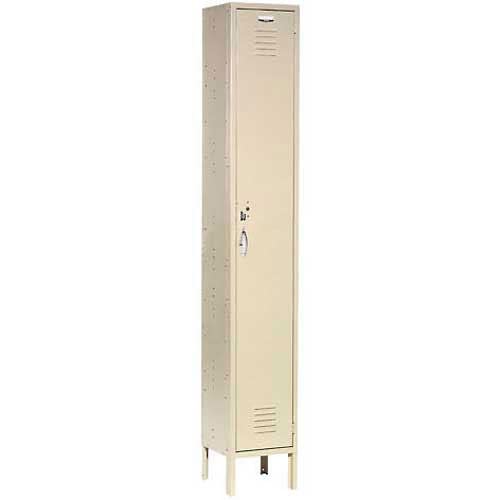 Global Industrial Single Tier Locker 12x15x72 1 Door, Unassembled, Tan