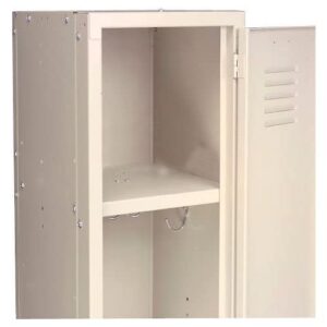 Global Industrial Single Tier Locker 12x15x72 1 Door, Unassembled, Tan