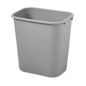 Rubbermaid Commercial Products 28QT/7 GAL Wastebasket Trash Container, for Home/Office/Under Desk, Gray (FG295600GRAY)