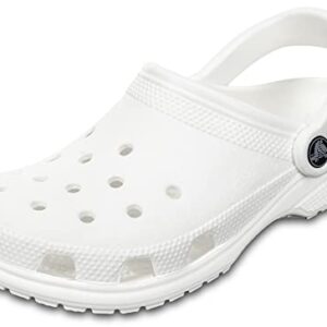 Crocs Unisex-Adult Classic Clogs (Best Sellers), White, 7 Men/9 Women