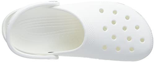 Crocs Unisex-Adult Classic Clogs (Best Sellers), White, 7 Men/9 Women