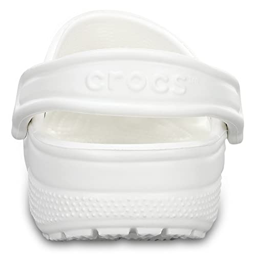 Crocs Unisex-Adult Classic Clogs (Best Sellers), White, 7 Men/9 Women