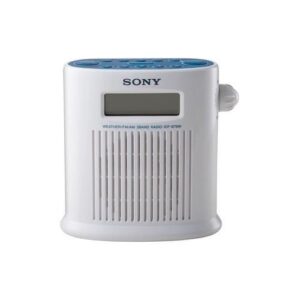 sony icfs79w am/fm/weather band digital tuner shower radio (white)