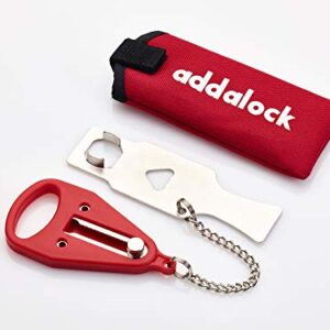 Addalock the Original Portable Door Lock by Rishon Enterprises Inc. (1 Piece), for Home Security, Apartment Security Lock, Travel Door Lock, AirBNB Lock and Dorm Room Essentials