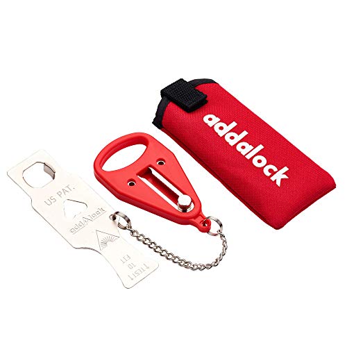Addalock the Original Portable Door Lock by Rishon Enterprises Inc. (1 Piece), for Home Security, Apartment Security Lock, Travel Door Lock, AirBNB Lock and Dorm Room Essentials