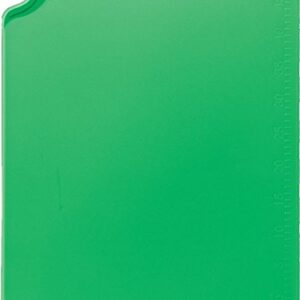 San Jamar Saf-T-Grip Plastic Cutting Board with Safety Hook, 18" x 24" x 0.5", Green