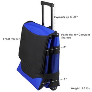 Picnic at Ascot Original 60 Can Collapsible Insulated Rolling Cooler- Designed & Quality Approved in the USA