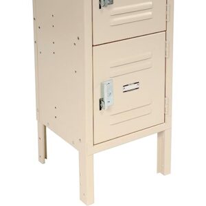 Global Industrial Six Tier Locker, 12x15x12, 6 Door, Ready to Assemble, Tan