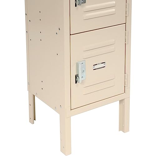 Global Industrial Six Tier Locker, 12x15x12, 6 Door, Ready to Assemble, Tan