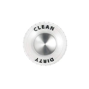 idesign forma bpa-free plastic suction clean/dirty dishwasher indicator sign - 3" x 3", clear/chrome