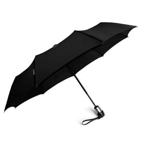 DAVEK SOLO UMBRELLA (Classic Black) - Quality Windproof Travel Umbrella with Automatic Open