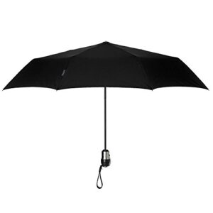 DAVEK SOLO UMBRELLA (Classic Black) - Quality Windproof Travel Umbrella with Automatic Open