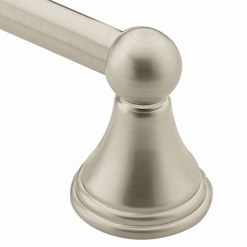 Moen DN8418BN Preston Collection 18-Inch Single Bathroom -Towel Bar, Brushed Nickel