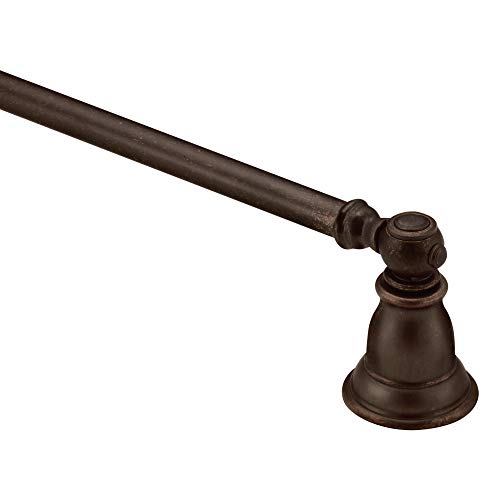 Moen YB5424ORB Kingsley Collection 24-Inch Bathroom Single-Towel Bar, Oil Rubbed Bronze