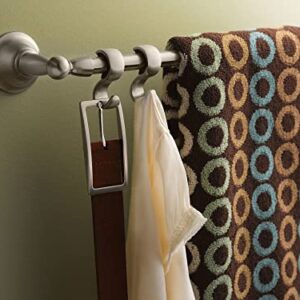 Moen Sage Collection Spot Resist Brushed Nickel 24-Inch Double-Towel Bar, Wall Mounted Bath Towel Hanger with Two Rods, DN6822BN