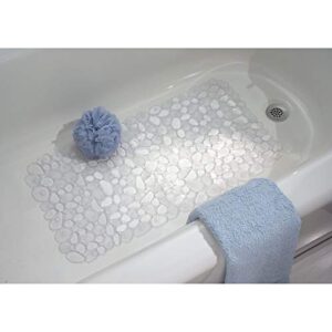 iDesign Pebblz Suction Non-Slip Bath Mat for Shower Bathtub Stall, Set of 1, Clear