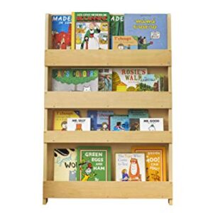 Tidy Books Kids Bookshelf (Age 0-10) Wall Bookcase for Kids Room, Natural, Wood, Montessori Bookshelf, Front Facing Bookshelf, 45 x 30 x 3 in, Eco Friendly, Handmade, The Original Since 2004.