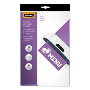 fellowes 52011 laminating pouches, 3mil, 12 x 18, 25/pack